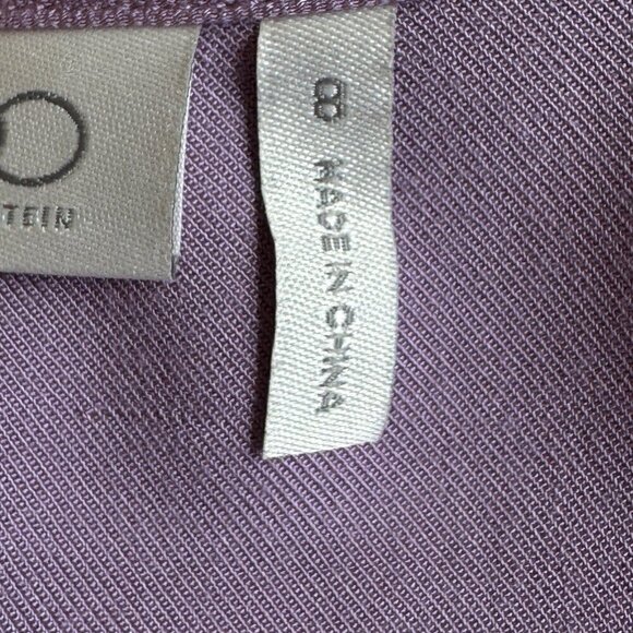 LOGO by Lori Goldstein Oversized Tunic Lilac Popover Henley Side Pockets  Size 8 - Picture 6 of 8